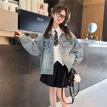 女童外套春秋款2025新款儿童初春洋气时髦衣服女大童春装牛仔上衣