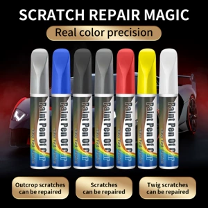 Cross-Border Car Touch-Up Paint Pen Tire Marker Pen Car Paint Scratch Repair Pen Pearl White Black Touch-Up Magic Tool
