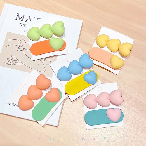 Japanese and Korean cute hair clip five-pointed star fringe accessories Korean-style heart candy color headwear clip hair accessories set