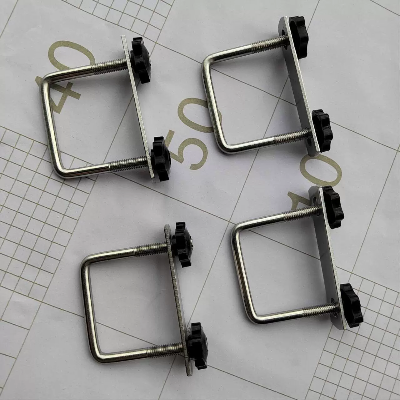 Автомобильная рама багажа из нержавеющей стали 304, U-образные крепежные детали, багажник на крышу, фиксированная пряжка с зажимом, аксессуары для модификации автомобиля