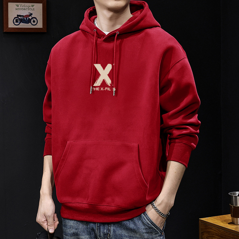 Gran camiseta con capuz rojo regular - 8482