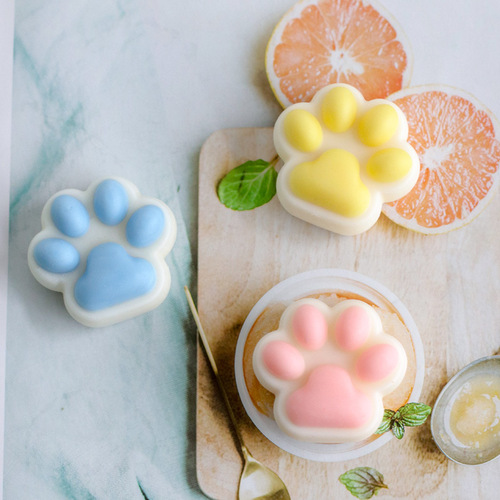 Three Trust Cat Paw Scented Candle Silicone Mold DIY Cat Paw Diffuser Stone Squeeze Fun Silicone Grinding Mold
