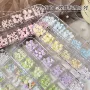 美甲小清新玫瑰树叶山茶花