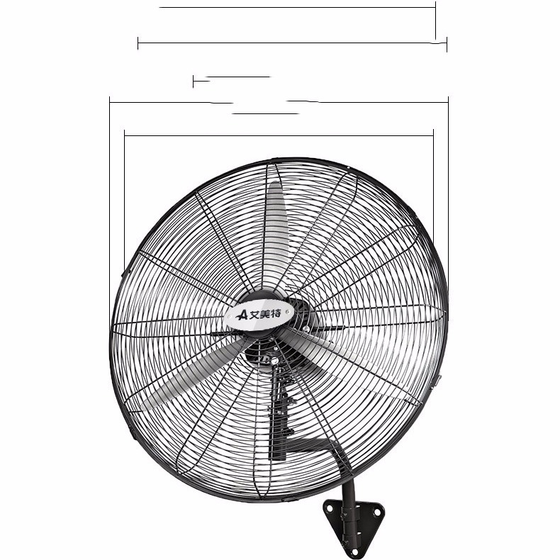 电风扇 工业金属扇 500/650/750挂壁式落地扇 牛角扇 壁扇铝叶