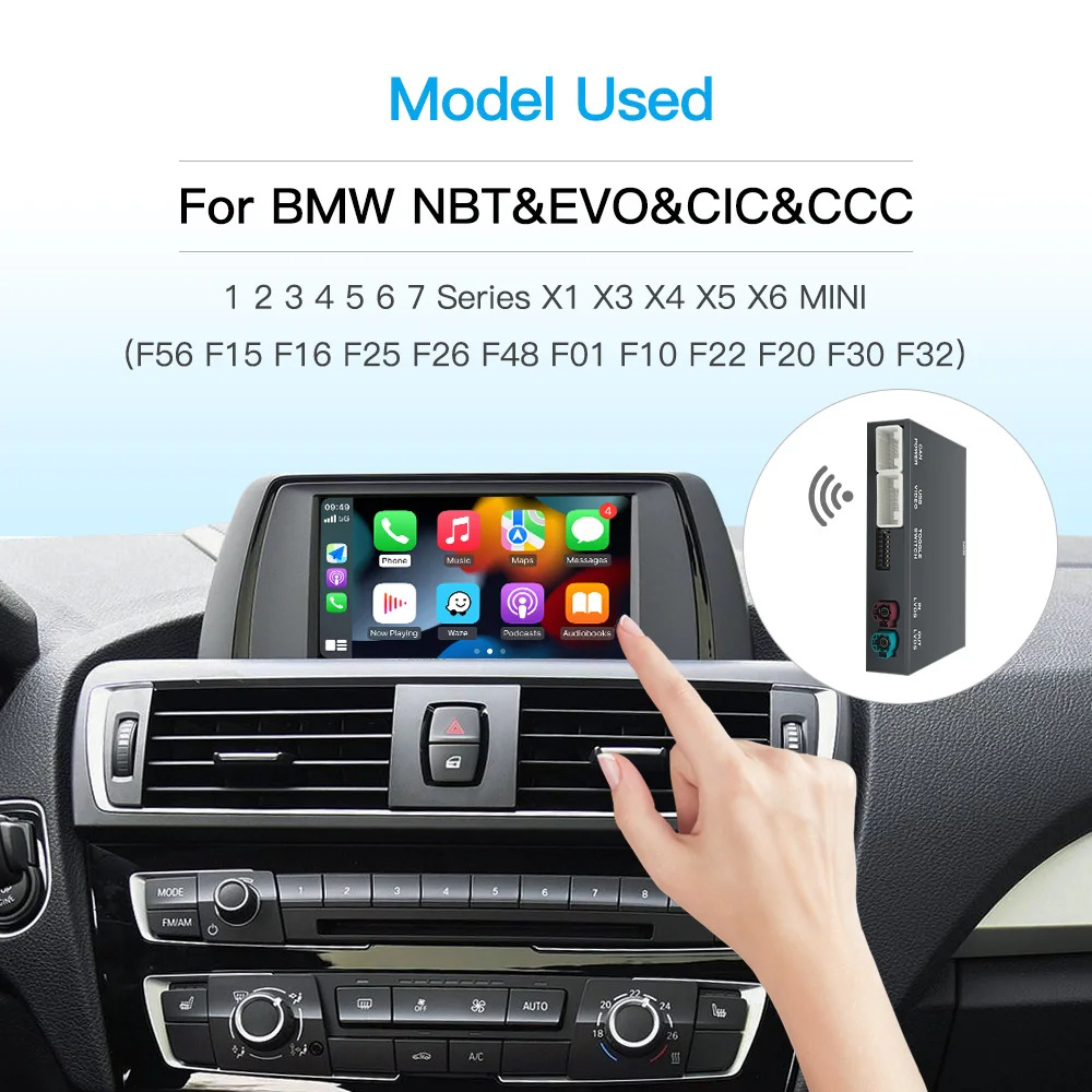Wireless CarPlay box Android Auto module for BMW NBT System 1 2 3 4 5 6 7 Series X1 X3 X4 X5 X6 F25 F10 F11 F20 F21 F30 F31 F15
