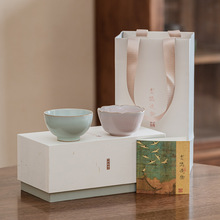 云隐造物汝窑品茗杯仿宋情侣对杯功夫茶具茶杯陶瓷小茶杯单杯茶盏