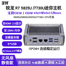 AMD锐龙八核5825U双网口工控游戏办公迷你电脑小主机minipc