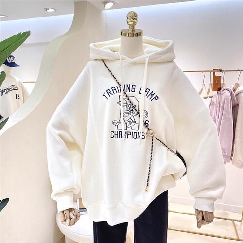 【Original Craftsmanship】Cardigan Cartoon Korean Rabbit Loose Plus Size Hooded Sweatshirt Women 2025 Hooded Sweatshirt Outerwear