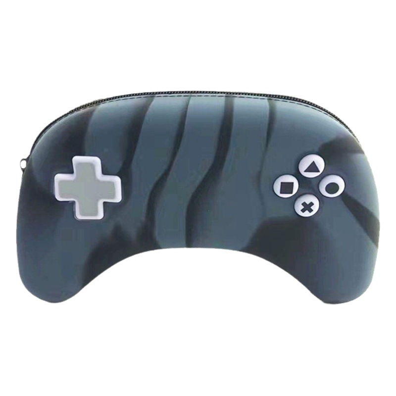 Nueva consola de juegos, estuche para lápices de silicona, bolsa de papelería con cremallera impermeable de gran capacidad portátil para estudiantes, bolsa de almacenamiento multifuncional