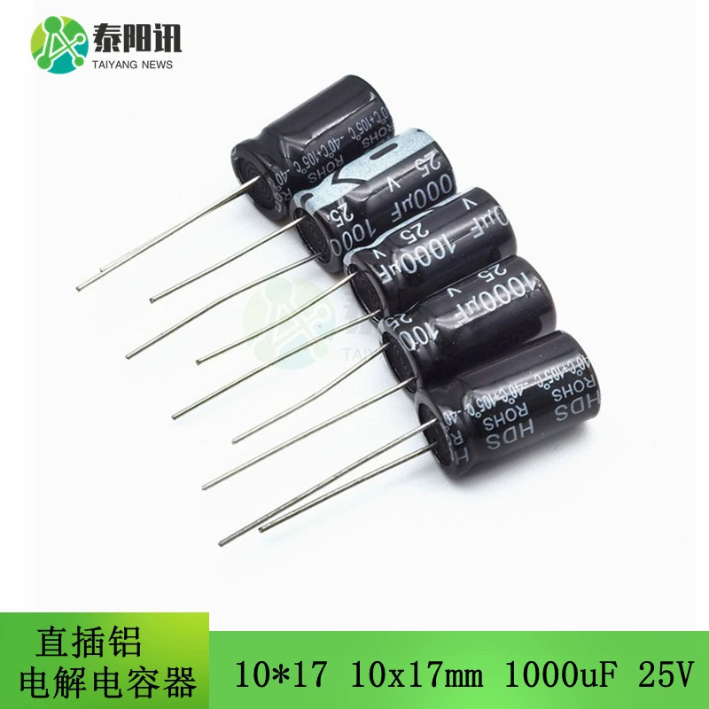 Встроенные алюминиевые электролитические конденсаторы 25 В/1000 мкФ 10*17 10X17 мм 1000 мкФ 25 В оригинальные Товары в наличии