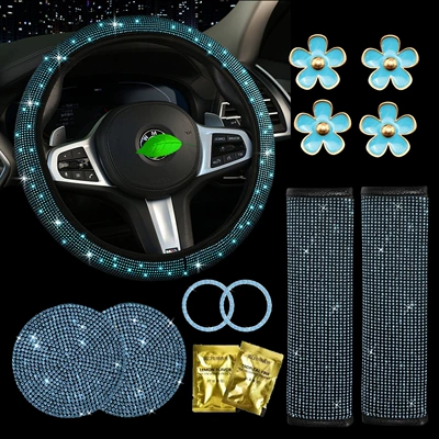 Steering wheel cover | Car Coaster, One-Click Start - hulan-38cm