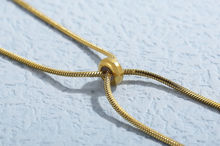 18K Real Gold Plated Plating Material 304 Stainless Steel Pendant Material Necklace Classification Fashion Heart Shape Key Titanium Steel Necklace 1 Piece