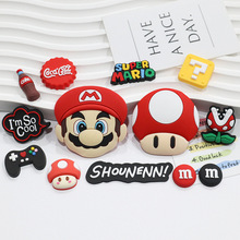 大号超级玛丽马里奥蘑菇头软胶PVC装饰水杯配件贴片手机壳DIY配件