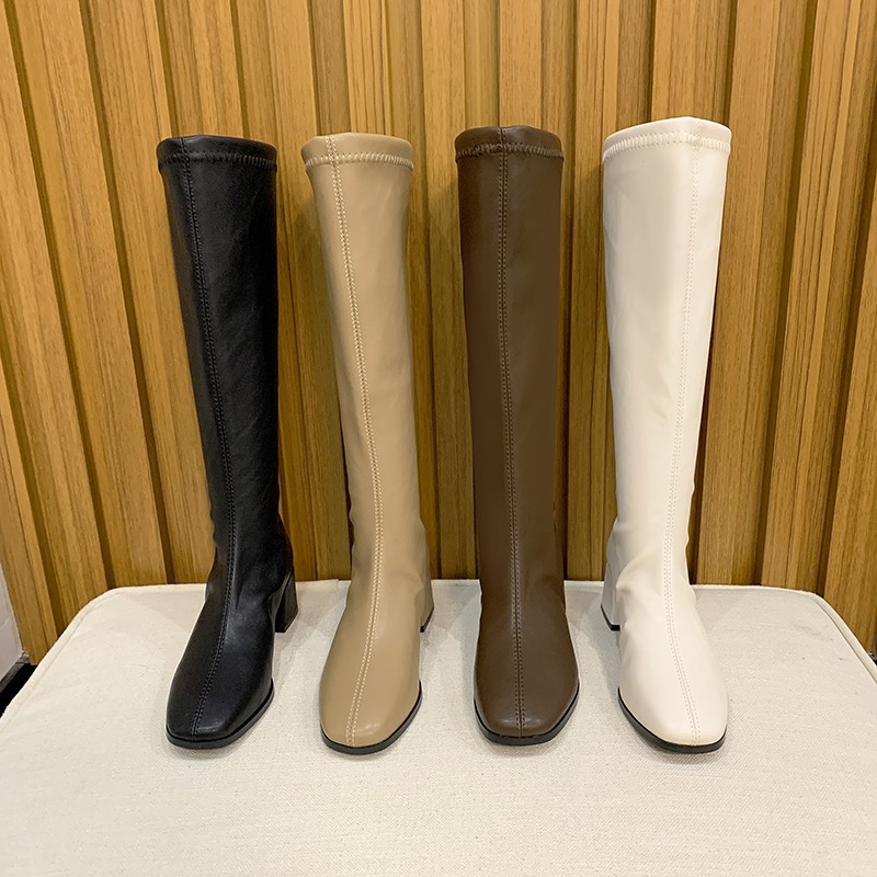 Lady Boots Rain Boots Suede Vintage Flat Pointed Toe Zipper Everyday Footwear Boots_voghion.com