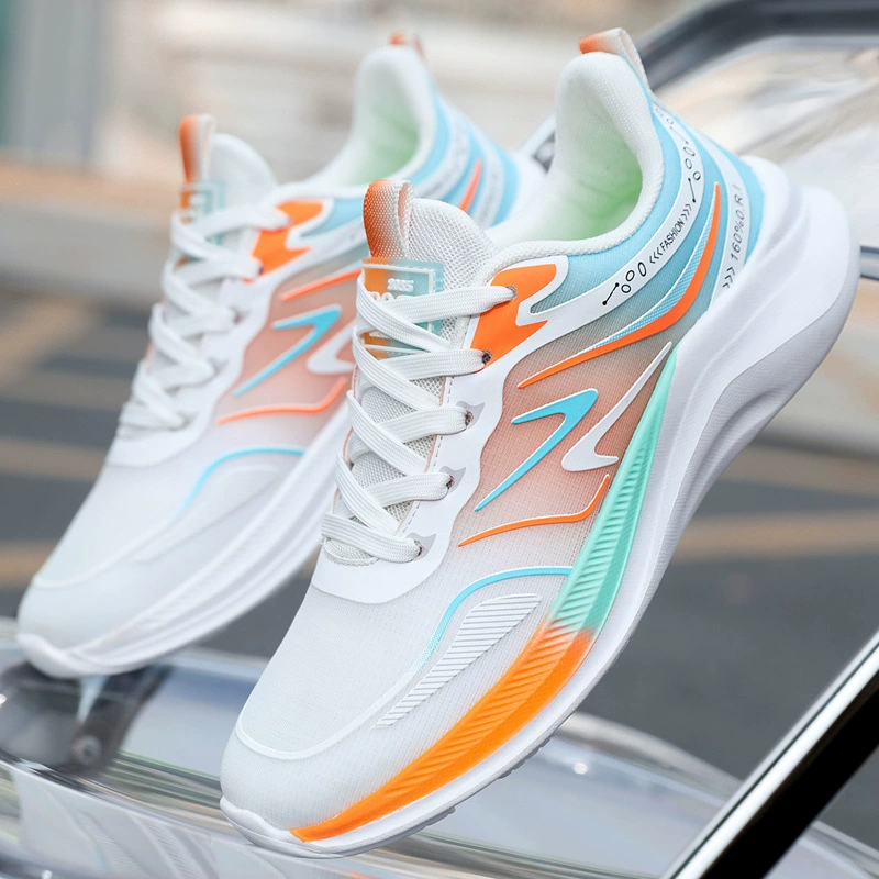 Мужские и женские спортивные кроссовки в одном стиле, лето 2025, новые сетчатые дышащие кроссовки для бега с мягкой подошвой, легкие модные кроссовки для студентов