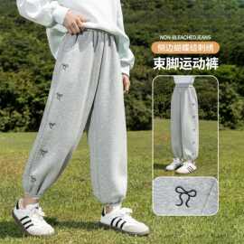 女童裤子春装2026新款中大童春秋季束脚卫裤儿童休闲运动裤潮跨境