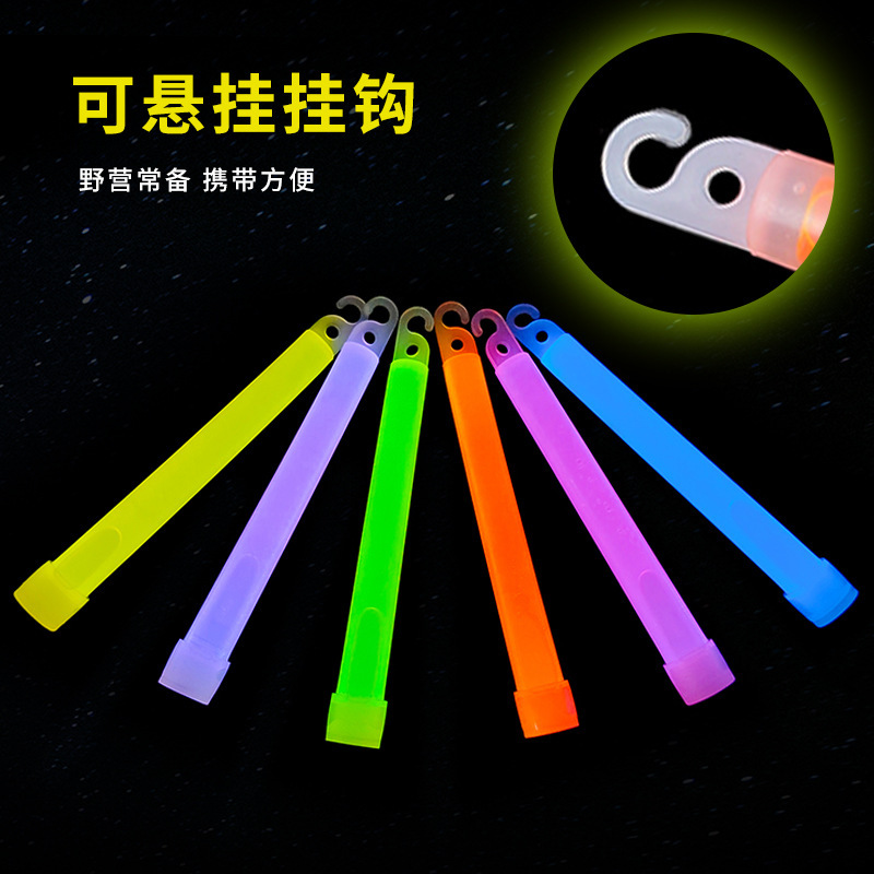 Fluorescent Stick Camping Emergency Support Stick Chemical Liquid Outdoor Lighting Diving Rescue Glow Stick 6inch Hook Sticks