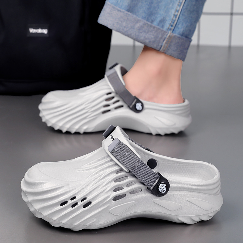 Zapatos de agujero de mierda de verano para hombres, zapatillas deportivas antideslizantes impermeables, zapatillas de cabeza suave para hombres y mujeres.