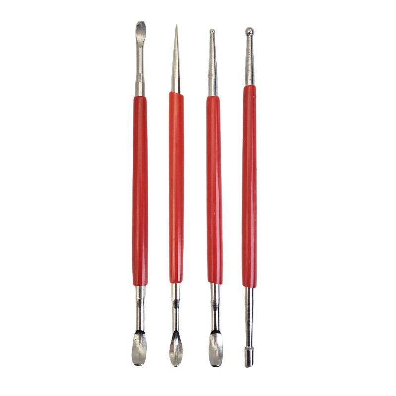 Cuero sangría pluma línea presionando pluma rollo de papel cabeza redonda pluma de cerámica arcilla herramienta de plástico