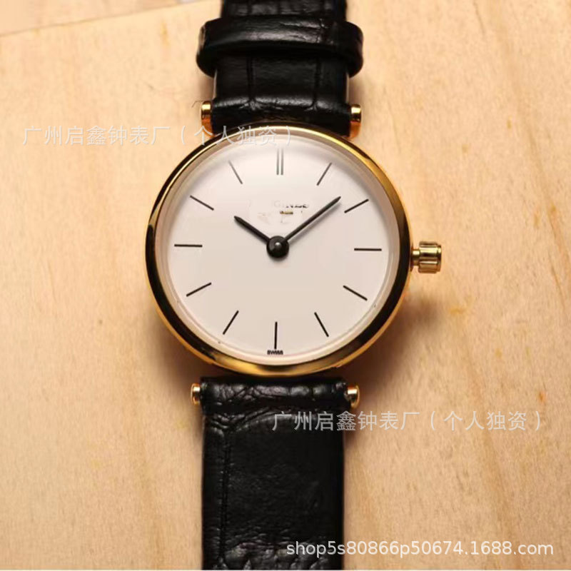 Xiaohongshu's Popular Langjia Jialan Series Couple Watches Waterproof Cowhide Strap Quartz Watch Station Wholesale