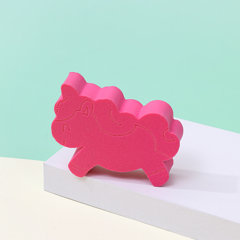 Unicornio personalizado polvo plano de animales no comer polvo seco y húmedo no de látex esponja de maquillaje huevo de maquillaje