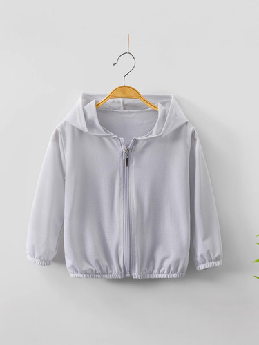 Summer New Children's Ice Silk Thin Sun Protective Hooded Long Sleeve Suncoat for Both Boys and Girls, Dropshipping One Piece