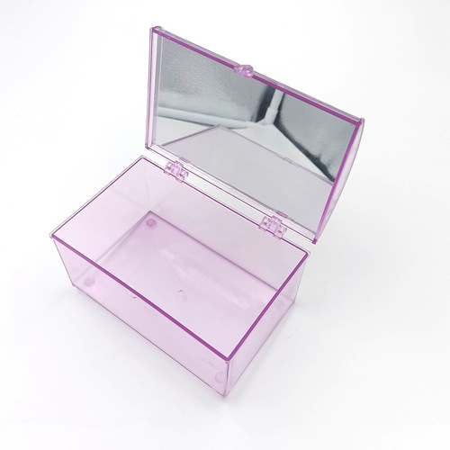 Children's Handmade DIY Educational Toy Box Cream Tape Mirror Transparent Rectangle Plastic Jewelry Storage Treasure Box