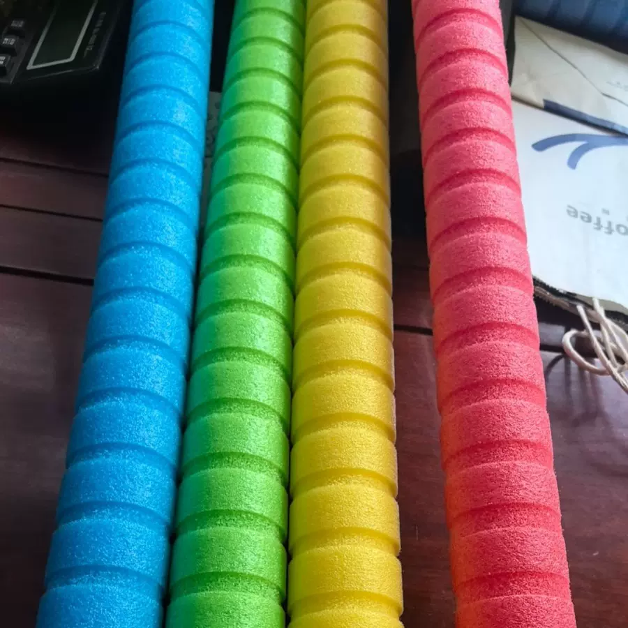 高密度呼啦圈发泡棉套螺旋纹空心珍珠棉管EPE加厚健身圈海绵把套