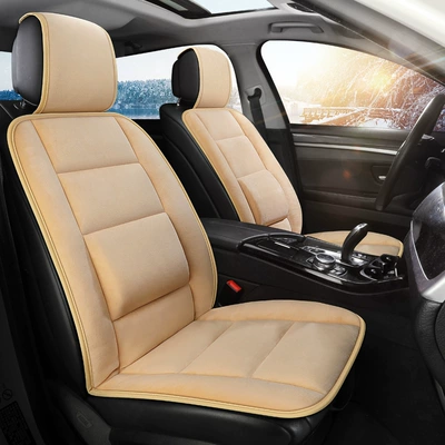 Thickened Velvet Warm Car Seat Cushion for Winter, Suitable for Sedan, Office, and Home Use, Autumn and Winter Seat Cushion for Single or Front Passenger Seat