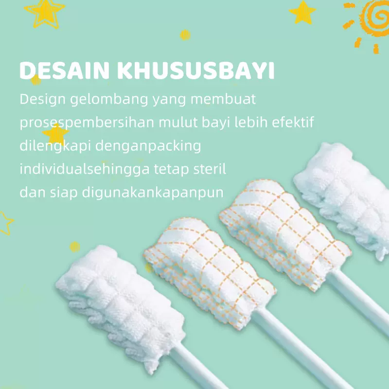 婴儿专用安全口腔棒新生儿柔软清洁棉适用多场合口腔清洁神器婴童