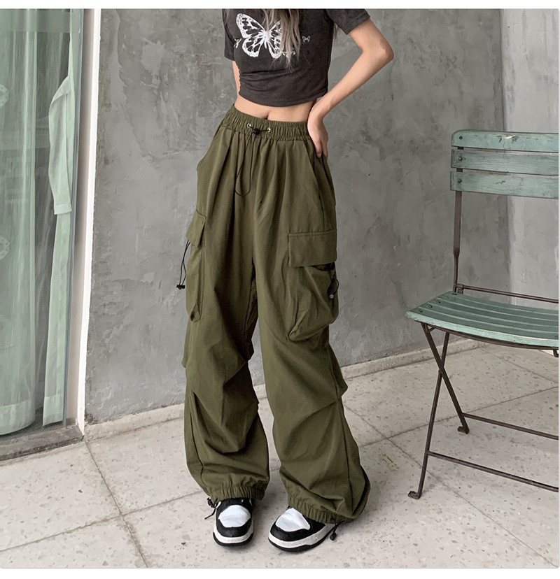 Arbeitshosen im High-Street-Design für Damen und Herren, neue lockere gerade Hosen mit weitem Bein und großen Taschen, lässige Knöchelhosen, trendig_voghion.com