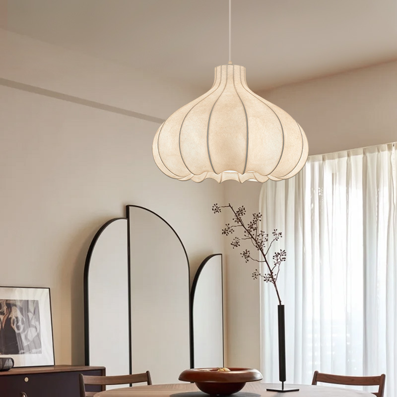 Da Guan Garden seda lámpara de restaurante lámpara de estilo japonés de estilo retrógrado estilo de mesa redonda lámpara de restaurante de alojamiento L259