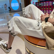 胖子华夫格休闲裤男士篮球运动五分裤加肥加大码可穿300斤七分裤