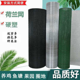荷兰网硬塑草绿墨绿水塘围栏果园围网圈地围栏网包塑铁网栅栏