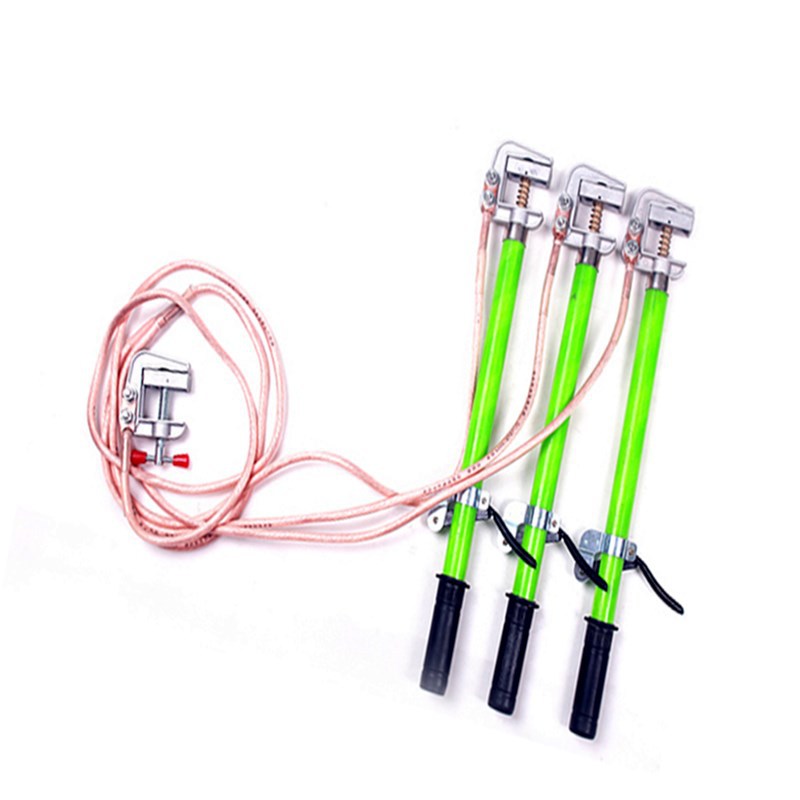 手握压紧式10kv母排接地线 螺旋压紧式铜接地线夹 铝排接地棒