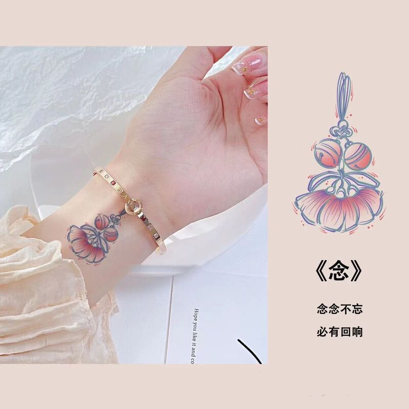 Miss Bell tattoo stickers waterproof women's long-lasting wrist clavicle cover colorful sexy artistic high-end sense Miss Bell tattoo stickers waterproof women's long-lasting wrist clavicle cover colorful sexy artistic high-end sense
