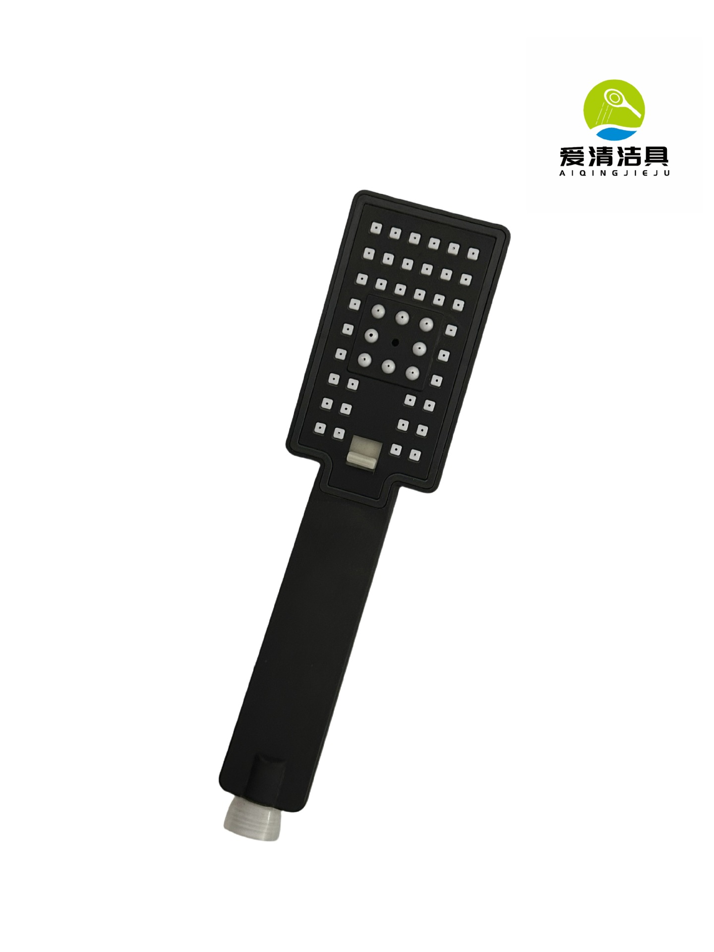 Classic Home bathroom and toilet pressurized square black background white dot Shower head Set (Unpainted) undefined