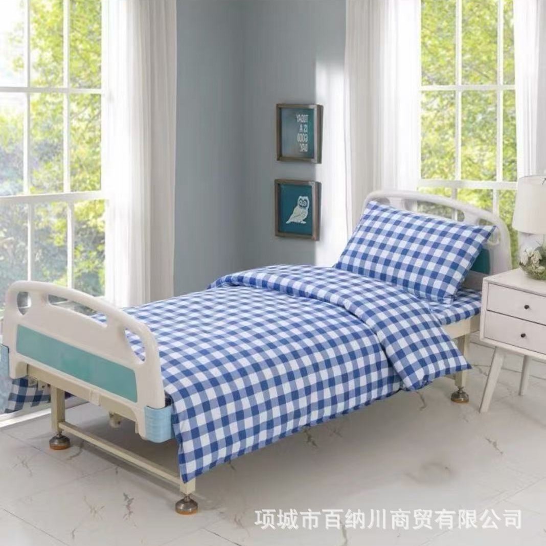 파란색과 흰색 빠른 두꺼운 폴리 에스테르 코튼