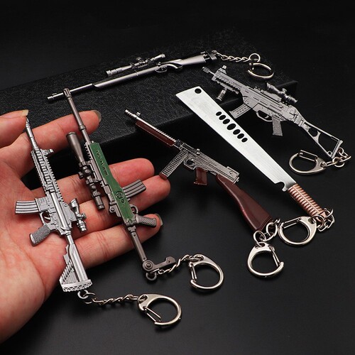 Chicken Jedi Peace Elite anime game anime alloy model gun keychain pendant gift toy peripherals