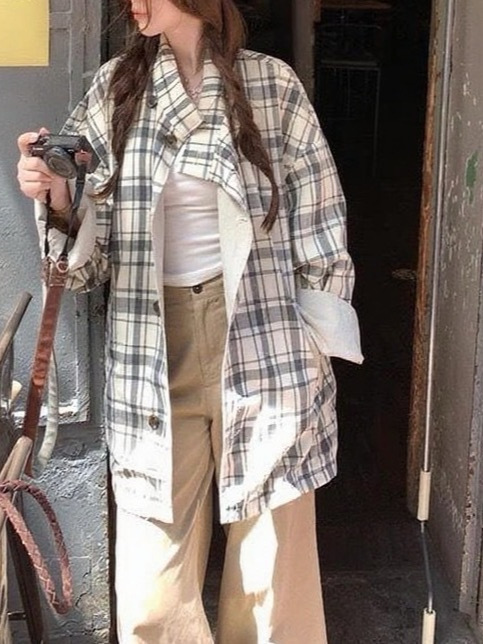 【都市漫游】入秋仪式感满分正反两穿宽松气质风衣外套女|undefined
