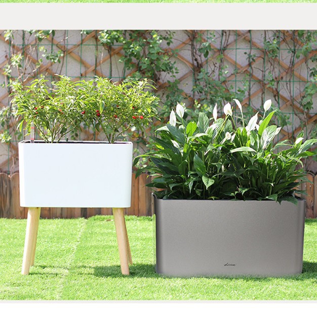 Laizhixiu nórdico maceta rectangular planta simple planta perezoso auto-absorbente nórdico flor olla al por mayor