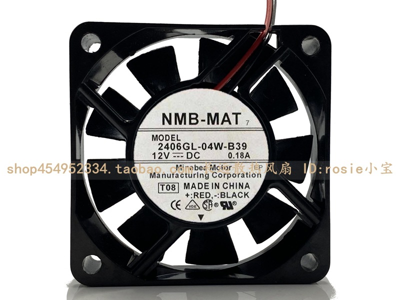 NMB 2406GL-04W-B39 12V 0.18A 3线信号检测 6CM 6015 变频器风扇