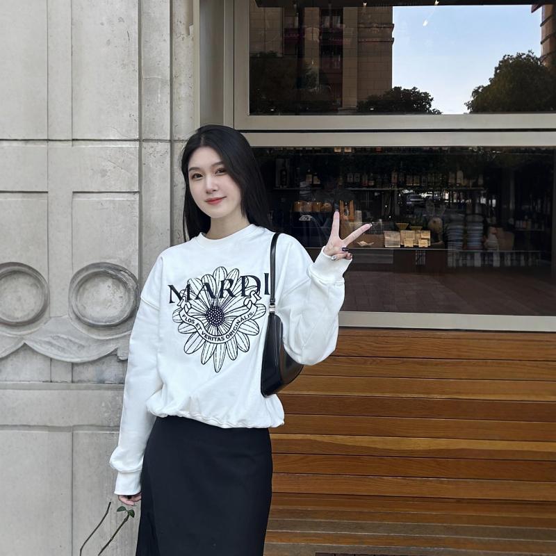 スポット韓国トレンドブランドマルディスウェットシャツレディースデイジー24新作プリントラウンドネックトップスドロップシッピング