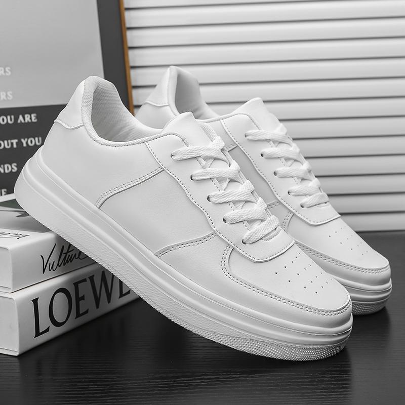 Tenis Casuales con Suela Gruesa para Hombre Talla 48 de Cuero Artificial y EVA Transpirable para Uso Casual