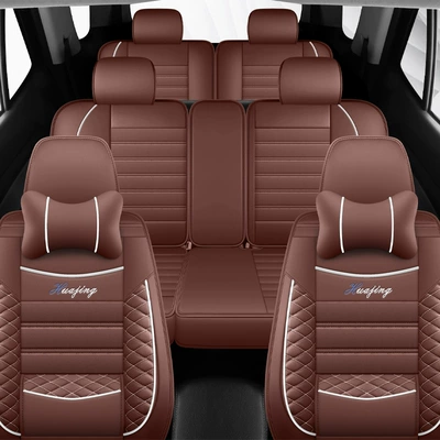 Fortuner Four-Season Seven-Seater, Seat cushion, seat cover - 7-seats-full-leather-brown