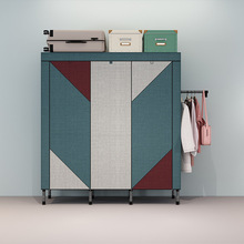 布衣柜钢管加粗加固衣架简易非实木超大组装衣柜收纳架无纺布衣橱