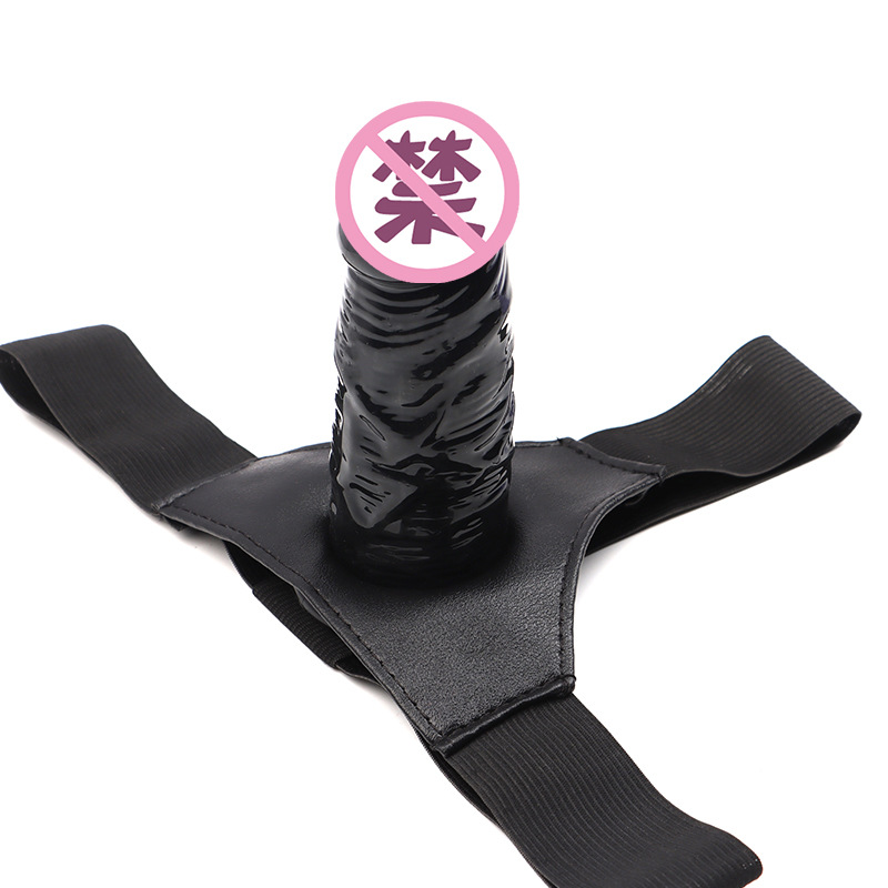 Wearable Hollow Dildo Pants with Soft TPE Sleeve, Flesh-Tone Strap-on Style Harness Pants for Adults — detail image 6