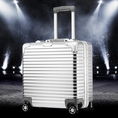 18-inch computer checked luggage with aluminum frame metal pull handle suitcase swivel wheels travel bag with password suitcase, dropshipping one piece