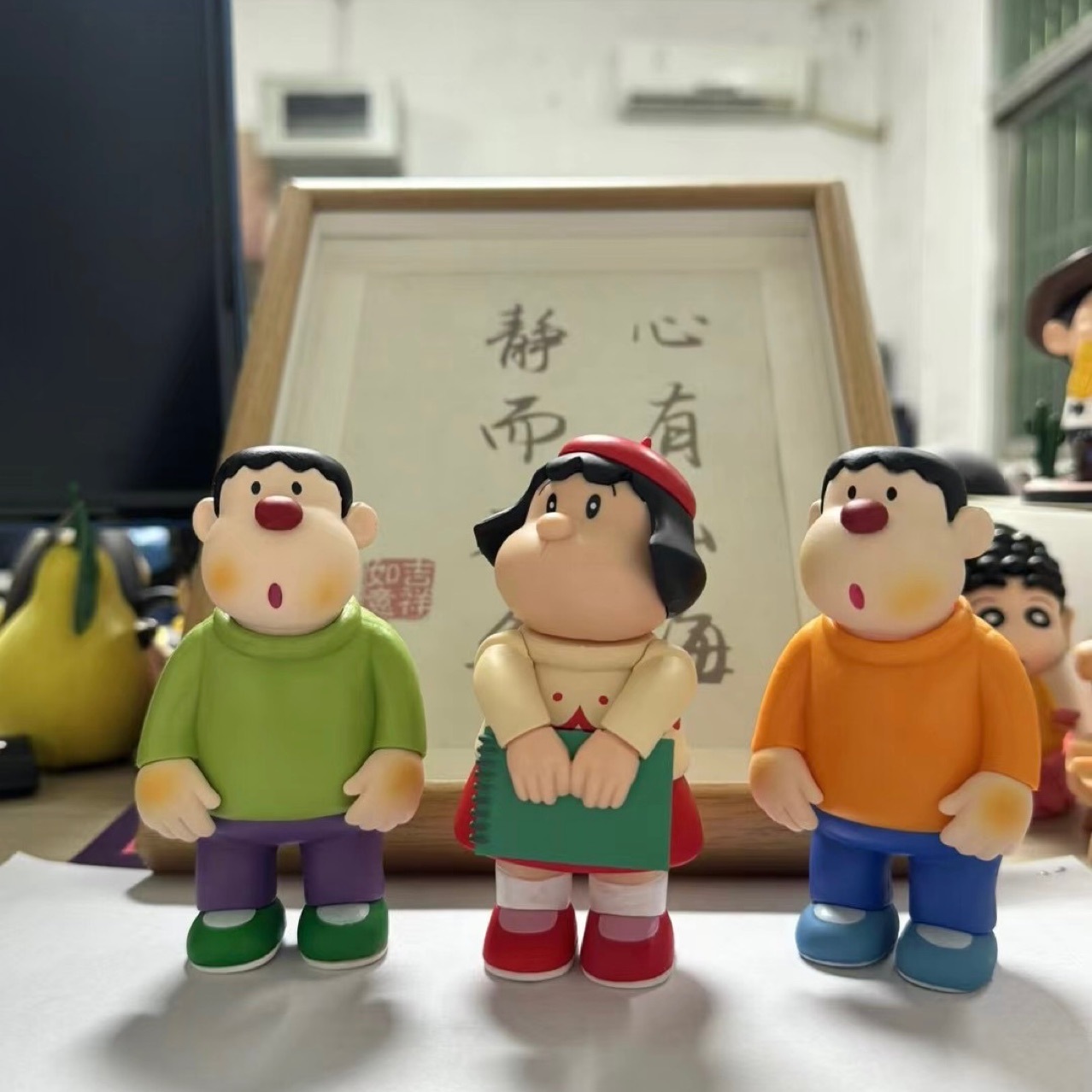 도라에몽 팡 타이거 핸드 헬드 Q 에디션 덤 귀여운 지 안란 모델 홈 장식 인형 주변 선물 시작