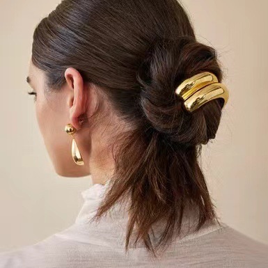 11g Weight Hair Tie Hair Accessories Type 1 Piece Quantity Holiday, Daily Occasion Alloy Material Color Block Pattern Women's Gender Simple Style Style Women's Simple Style Color Block Alloy Hair Tie 无